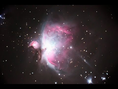 オリオン座の大星雲を望遠鏡でねらったwidth=190