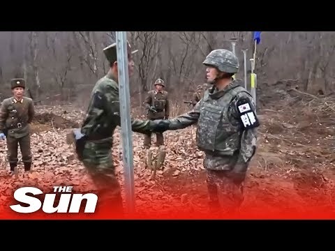 北朝鮮と韓国の軍人同士の出会いwidth=190